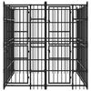 vidaXL Chenil d'ext&eacute;rieur pour chiens Acier 3,69 m&sup2;
