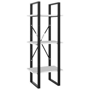 vidaXL Biblioth&egrave;que &agrave; 3 niveaux blanc 40x30x105 cm bois d'ing&eacute;nierie