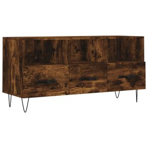 vidaXL Meuble TV ch&ecirc;ne fum&eacute; 102x36x50 cm bois d'ing&eacute;nierie