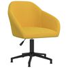 vidaXL Chaise pivotante de salle &agrave; manger Jaune Velours