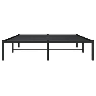 vidaXL Cadre de lit métal sans matelas noir 140x190 cm