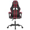 vidaXL Chaise de jeu Noir et rouge bordeaux Similicuir