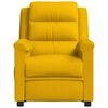 vidaXL Fauteuil de massage Jaune Velours