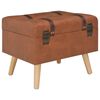 vidaXL Tabouret de rangement 40 cm marron p&acirc;le similicuir
