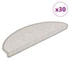 vidaXL Tapis d'escalier autocollants 30 pcs 65x21x4 cm platine