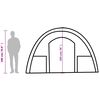 vidaXL Tente de camping tunnel 4 personnes gris et orange imperméable