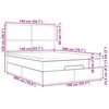 vidaXL Cadre de lit ottoman avec matelas gris fonc&eacute; 140x200 cm velours