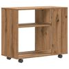 vidaXL Table d'appoint ch&ecirc;ne artisanal 70x35x60,5 cm bois d'ing&eacute;nierie