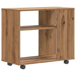 vidaXL Table d'appoint ch&ecirc;ne artisanal 70x35x60,5 cm bois d'ing&eacute;nierie