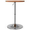 vidaXL Table de bar &Oslash;50x90,5 cm bois massif de h&ecirc;tre