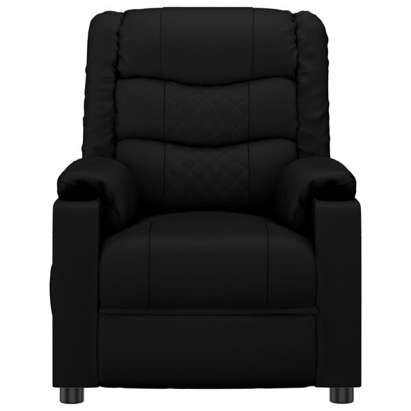vidaXL Fauteuil électrique de massage Noir Similicuir