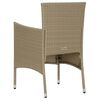 vidaXL Ensemble &agrave; manger de jardin et coussins 3 pcs Poly rotin Beige