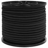 vidaXL Cords &eacute;lastiques 10 mm Noir PP et caoutchouc