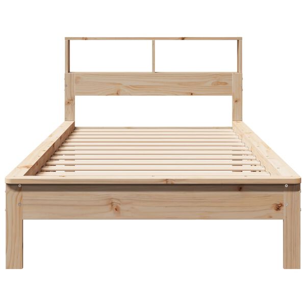 vidaXL Lit bibliothèque sans matelas 75x190 cm bois de pin massif