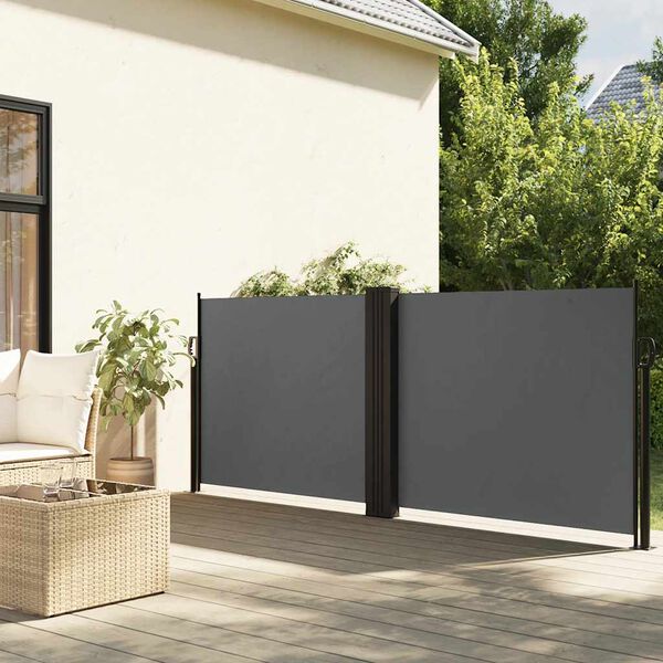 vidaXL Auvent lat&eacute;ral r&eacute;tractable anthracite 100x1000 cm