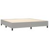 vidaXL Sommier &agrave; lattes de lit avec matelas Gris clair 200x200cm Tissu
