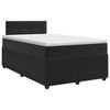 vidaXL Lit boxspring avec matelas Noir 120 x 190 cm Velours