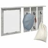 vidaXL Porte-manteau mural avec &eacute;tag&egrave;re Gris b&eacute;ton 85 x 10 x 45 cm