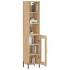 vidaXL Buffet haut Ch&ecirc;ne sonoma 34,5x34x180 cm Bois d'ing&eacute;nierie