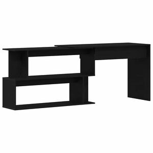 vidaXL Bureau Ch&ecirc;ne noir Bois d'ing&eacute;nierie 200 x 50 x 76 cm