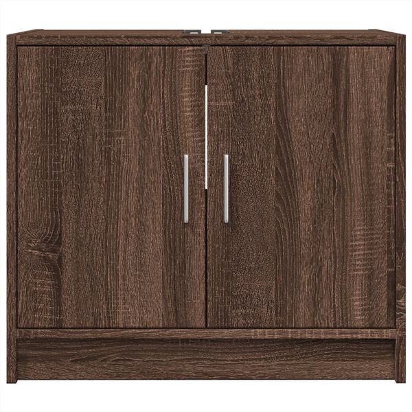 vidaXL Armoire d'&eacute;vier ch&ecirc;ne marron 63x29x55 cm bois d'ing&eacute;nierie