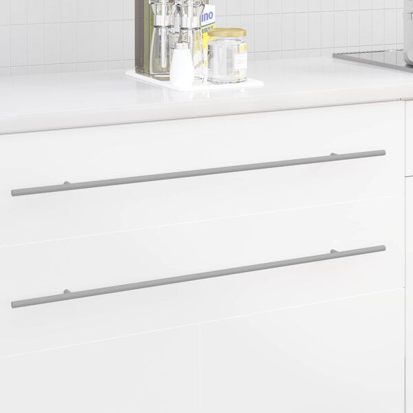 vidaXL Poign&eacute;e de cabinet 2 pcs Argent&eacute; 800 mm Acier inoxydable