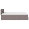 vidaXL Lit ottoman avec matelas taupe 140x200 cm tissu