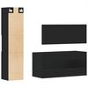 vidaXL Ensemble de meubles salle de bain 3 pcs noir bois d'ing&eacute;nierie