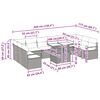 vidaXL Ensemble de canap&eacute; de jardin 11 pcs Beige polyrotin