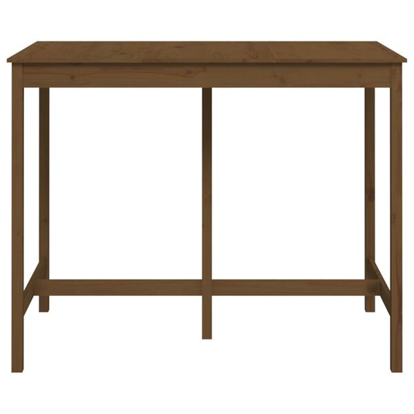 vidaXL Table de bar Marron miel 140x80x110 cm Bois massif de pin