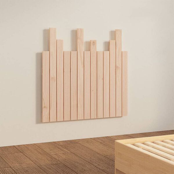 vidaXL T&ecirc;te de lit murale 82,5x3x80 cm Bois massif de pin