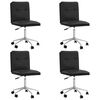 vidaXL Chaises &agrave; manger lot de 4 noir similicuir
