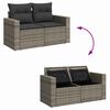 vidaXL Ensemble de canap&eacute; de jardin avec coussin 8 pcs Gris polyrotin