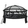 vidaXL Foyer avec tisonnier 50 cm XXL acier