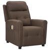 vidaXL Fauteuil &eacute;lectrique de massage Taupe Tissu