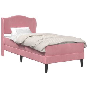 vidaXL Cadre de lit avec t&ecirc;te de lit Rose 90 x 200 cm Velours