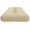 vidaXL Coussin de palette beige 120x40x12 cm tissu