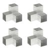 vidaXL Connecteurs de poteau 4pcs Forme en Y M&eacute;tal galvanis&eacute; 101x101mm