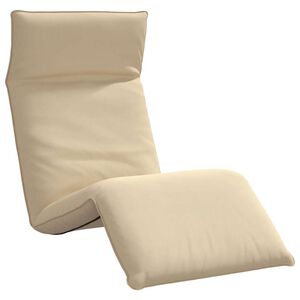 vidaXL Chaise longue pliante beige 175x54x8,5 cm tissu oxford