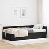 vidaXL Cadre de lit d'angle avec matelas Autre 2 pcs Noir Velours