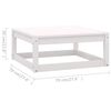 vidaXL Salon de jardin 6 pcs Blanc Bois de pin massif