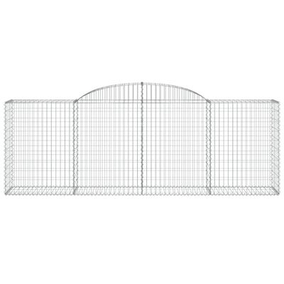 vidaXL Paniers à gabions arqués 2 pcs 300x50x100/120 cm fer galvanisé