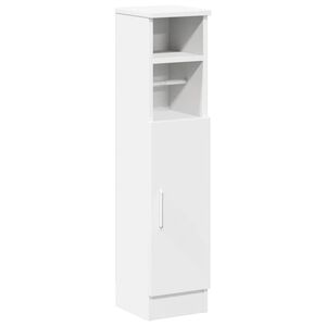 vidaXL Meuble de salle de bain avec porte-rouleau blanc 20,5x22x90 cm