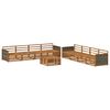 vidaXL Ensemble de canap&eacute;s d'ext&eacute;rieur 9 pc Naturel
