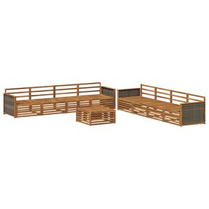 vidaXL Ensemble de canap&eacute;s d'ext&eacute;rieur 9 pc Naturel
