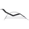 vidaXL Chaise longue textil&egrave;ne et aluminium noir