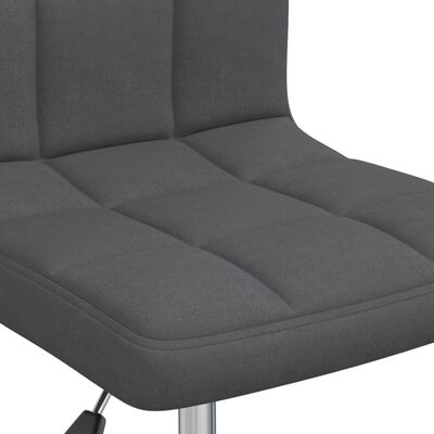 vidaXL Chaises pivotantes à manger lot de 2 Gris foncé Tissu