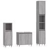 vidaXL Ensemble d'armoires de salle de bain 3 pcs sonoma gris