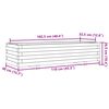 vidaXL Jardini&egrave;re blanc 110x40x26,5 cm bois de pin massif