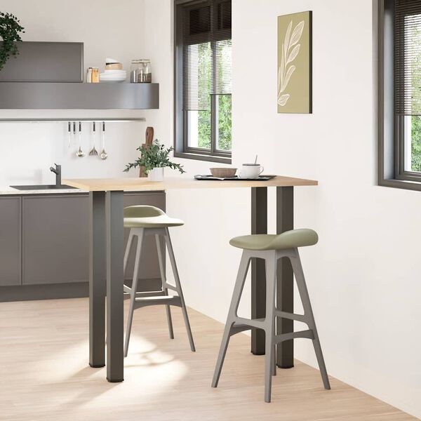 vidaXL Pieds de table de bar 4 pièces Anthracite 110-112 cm Acier